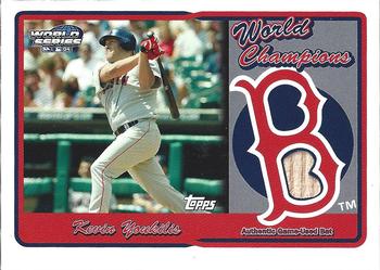 2005 Topps - World Champions Red Sox Relics #RSR-KY Kevin Youkilis Front