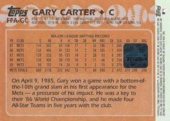 2005 Topps All-Time Fan Favorites - Autographs #FFA-GC Gary Carter Back