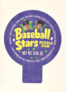 1972 Topps Candy Lids Test - Proofs #NNO Steve Carlton Back