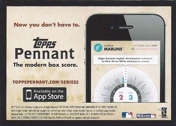 2012 Topps - Pennant Ads #NNO Florida Marlins Back