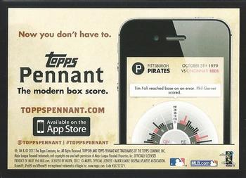 2012 Topps - Pennant Ads #NNO Pittsburgh Pirates Back