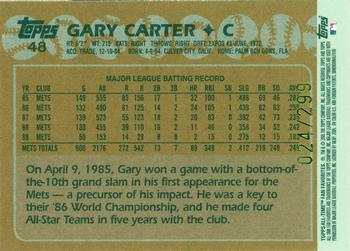2005 Topps All-Time Fan Favorites - Refractors #48 Gary Carter Back