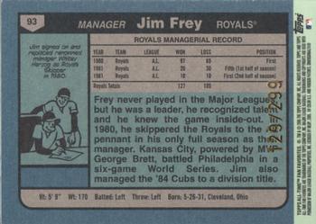 2005 Topps All-Time Fan Favorites - Refractors #93 Jim Frey Back