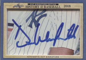 2018 Leaf Cut Signature History of Baseball Edition #NNO Dave Winfield Front