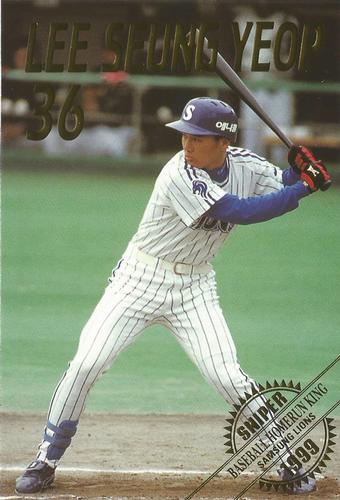 1999 Teleca Samsung Lions Lee Seung-Yeop Sniper Baseball Home Run King #NNO Seung-Yeop Lee Front