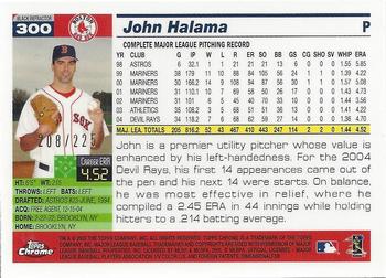 2005 Topps Chrome - Black Refractors #300 John Halama Back