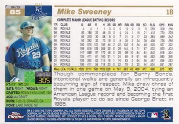 2005 Topps Chrome - Red X-Fractors #85 Mike Sweeney Back