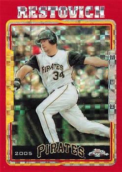 2005 Topps Chrome Updates & Highlights - Red X-Fractors #UH16 Michael Restovich Front
