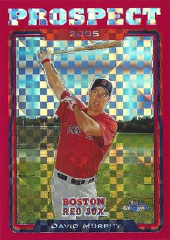 2005 Topps Chrome Updates & Highlights - Red X-Fractors #UH104 David Murphy Front