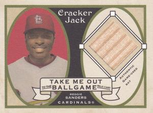 2005 Topps Cracker Jack - Take Me Out to the Ballgame Mini Relics #TO-RS Reggie Sanders Front