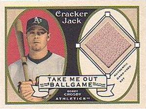 2005 Topps Cracker Jack - Take Me Out to the Ballgame Mini Relics #TO-BCR Bobby Crosby Front