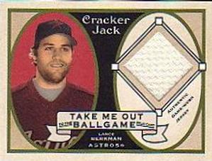 2005 Topps Cracker Jack - Take Me Out to the Ballgame Mini Relics #TO-LB2 Lance Berkman Front