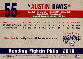 2018 Grandstand Reading Fightin Phils Update #NNO Austin Davis Back