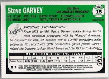 2005 Topps Pristine Legends - Gold Refractors #15 Steve Garvey Back
