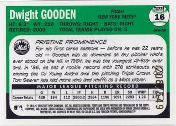 2005 Topps Pristine Legends - Refractors #16 Dwight Gooden Back
