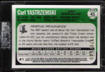 2005 Topps Pristine Legends - Refractors #41 Carl Yastrzemski Back
