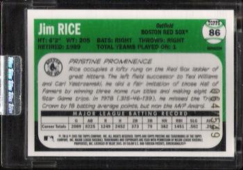 2005 Topps Pristine Legends - Refractors #86 Jim Rice Back