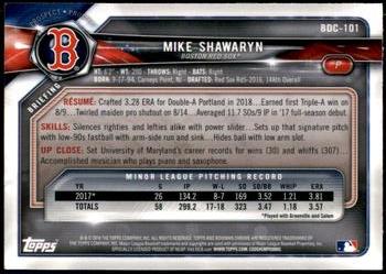 2018 Bowman Draft - Chrome Asia Mojo Refractor #BDC-101 Mike Shawaryn Back