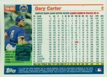 2005 Topps Retired Signature Edition - Autographs #TA-GC Gary Carter Back