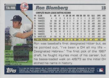 2005 Topps Retired Signature Edition - Autographs #TA-RB Ron Blomberg Back