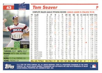 2005 Topps Retired Signature Edition - Gold #43 Tom Seaver Back