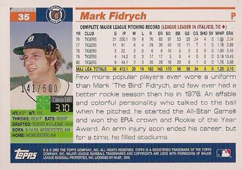 2005 Topps Retired Signature Edition - Gold #35 Mark Fidrych Back