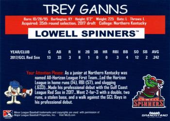 2018 Grandstand Lowell Spinners #NNO Trey Ganns Back