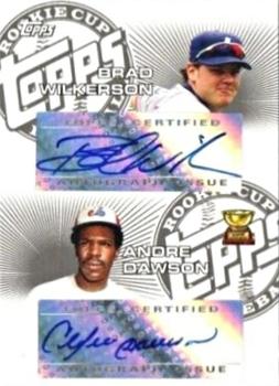 2005 Topps Rookie Cup - Dual Autographs #DRC-WD Brad Wilkerson / Andre Dawson Front