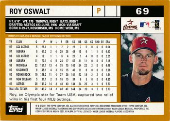2005 Topps Rookie Cup - Original Relics #69 Roy Oswalt Back