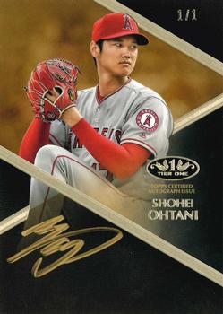 2019 Topps Tier One - Gold Ink #T1A-SO Shohei Ohtani Front