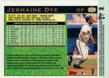 2005 Topps Rookie Cup - Reprints Chrome #97 Jermaine Dye Back