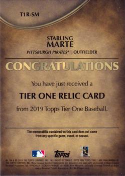 2019 Topps Tier One - Tier One Relics #T1R-SM Starling Marte Back