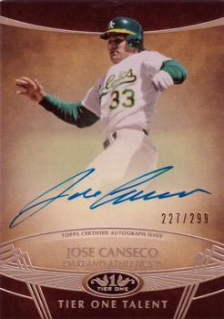 2019 Topps Tier One - Tier One Talent Autographs #TTA-JCA Jose Canseco Front