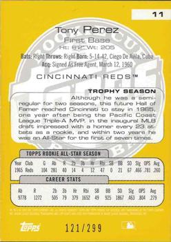 2005 Topps Rookie Cup - Yellow #11 Tony Perez Back