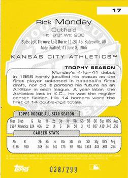 2005 Topps Rookie Cup - Yellow #17 Rick Monday Back