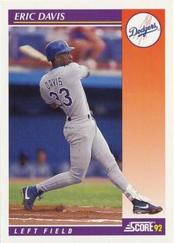 1992 Score Rookie & Traded #62T Eric Davis Front