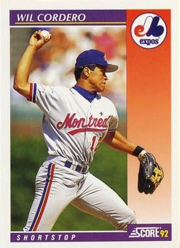 1992 Score Rookie & Traded #110T Wil Cordero Front