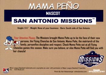 2018 Grandstand San Antonio Missions #30 Mama Peno Back