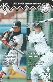 2005 Chiba Lotte Marines Playing Cards #K♦ Shiroh Teramoto / Naoki Sogabe Front