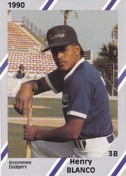 1990 Diamond Cards Kissimmee Dodgers #1 Henry Blanco Front