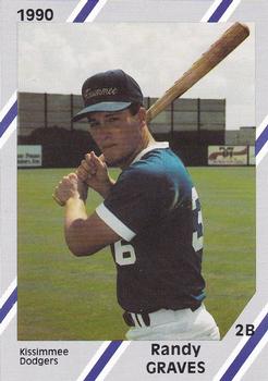 1990 Diamond Cards Kissimmee Dodgers #13 Randy Graves Front