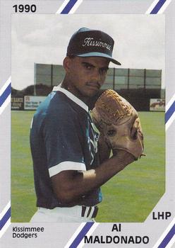 1990 Diamond Cards Kissimmee Dodgers #16 Al Maldonado Front