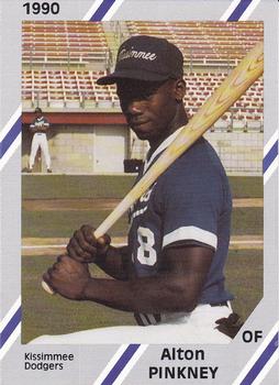 1990 Diamond Cards Kissimmee Dodgers #22 Alton Pinkney Front