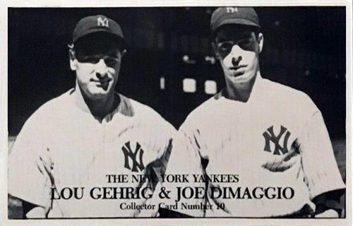 1980 Union Novelty New York Yankees #NNO Lou Gehrig / Joe DiMaggio Front