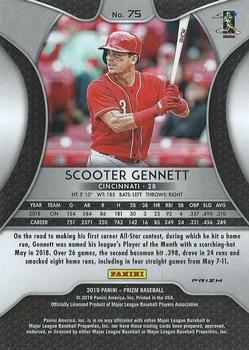 2019 Panini Prizm - Red #75 Scooter Gennett Back