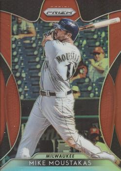 2019 Panini Prizm - Red #124 Mike Moustakas Front