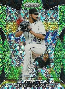 2019 Panini Prizm - Lime Green Donut Circles #123 German Marquez Front