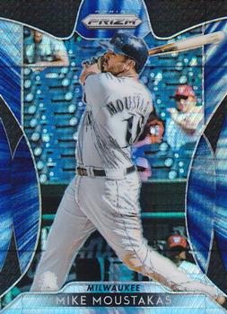 2019 Panini Prizm - Hyper Prizm Blue #124 Mike Moustakas Front
