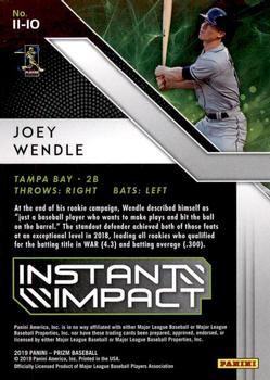 2019 Panini Prizm - Instant Impact #II-10 Joey Wendle Back