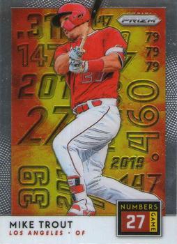 2019 Panini Prizm - Numbers Game #NG5 Mike Trout Front